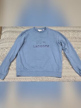Lacoste Embroidered Logo Sweatshirt Size Large